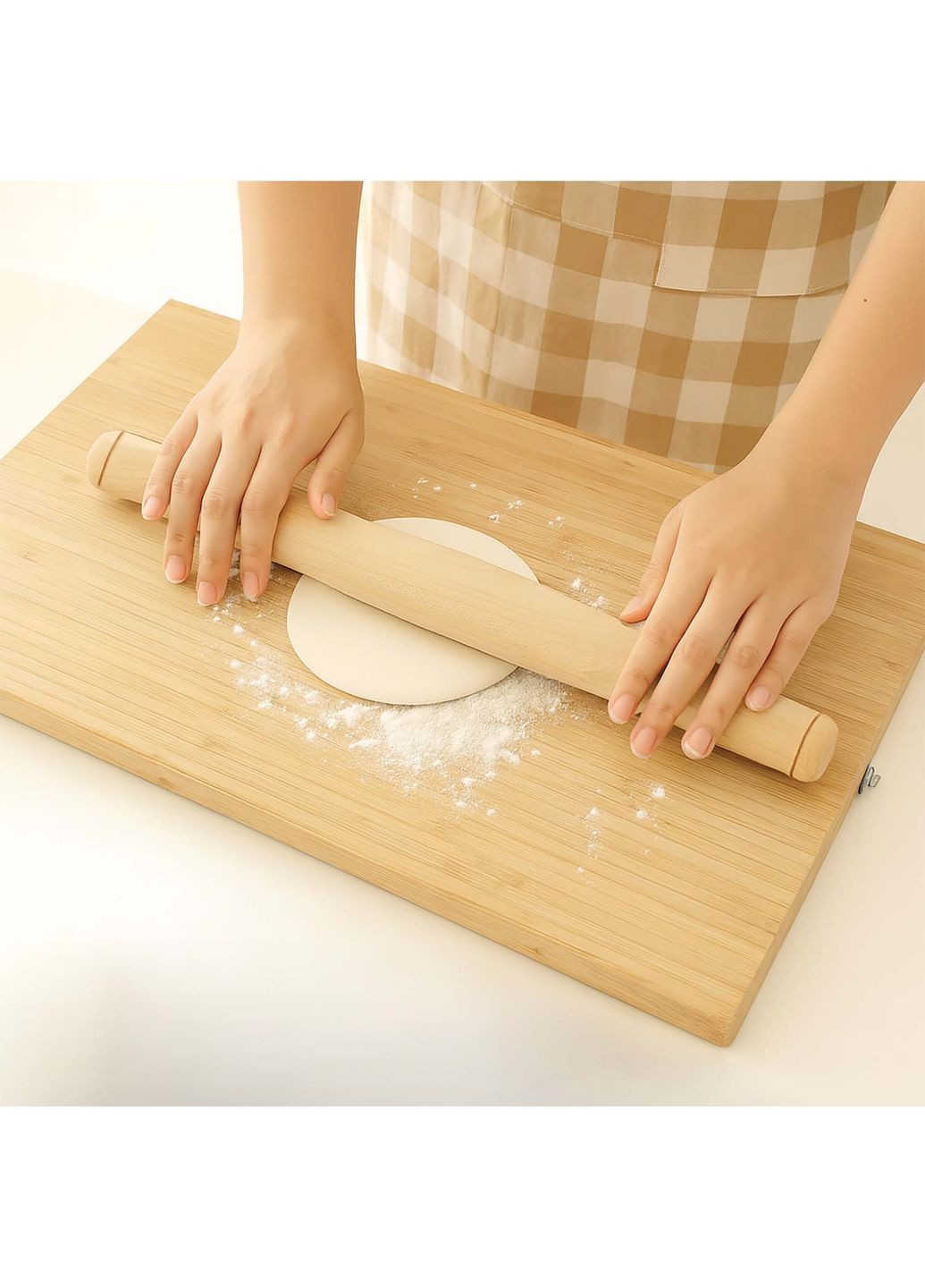 Скалка деревянная французская сужающаяся по краям 39 см Woodly (360801544)