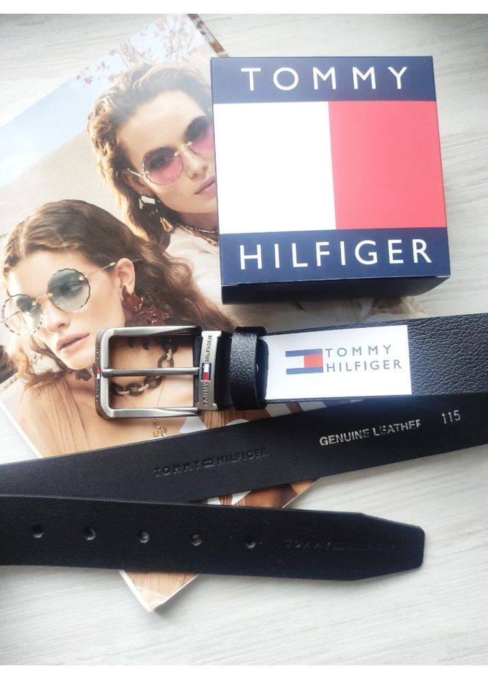 Кожаный мужской черный ремень No Brand (369365132)