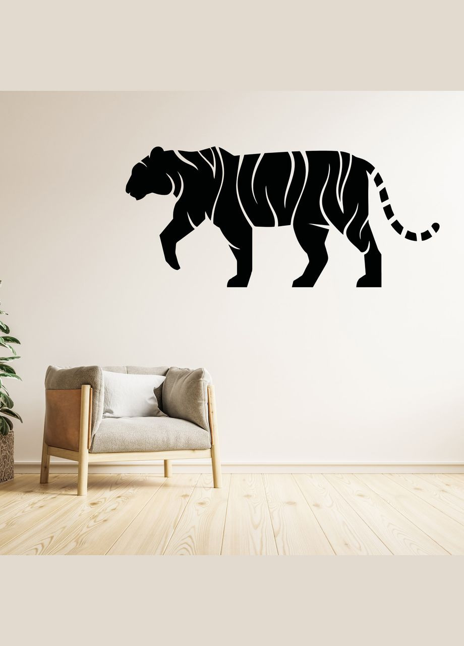Вінілова інтер'єрна на стіну та шпалери (скло, меблі, дзеркало, метал) "Тигр" з оракала Кавун наклейка (316189630)