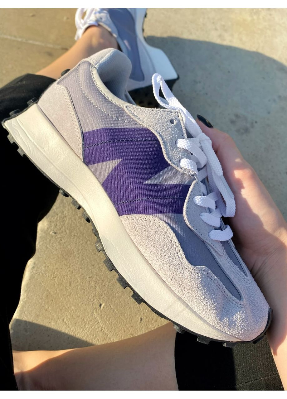 Серые демисезонные кроссовки мужские new balance 327 grey / violet нью беланс 327 No Brand