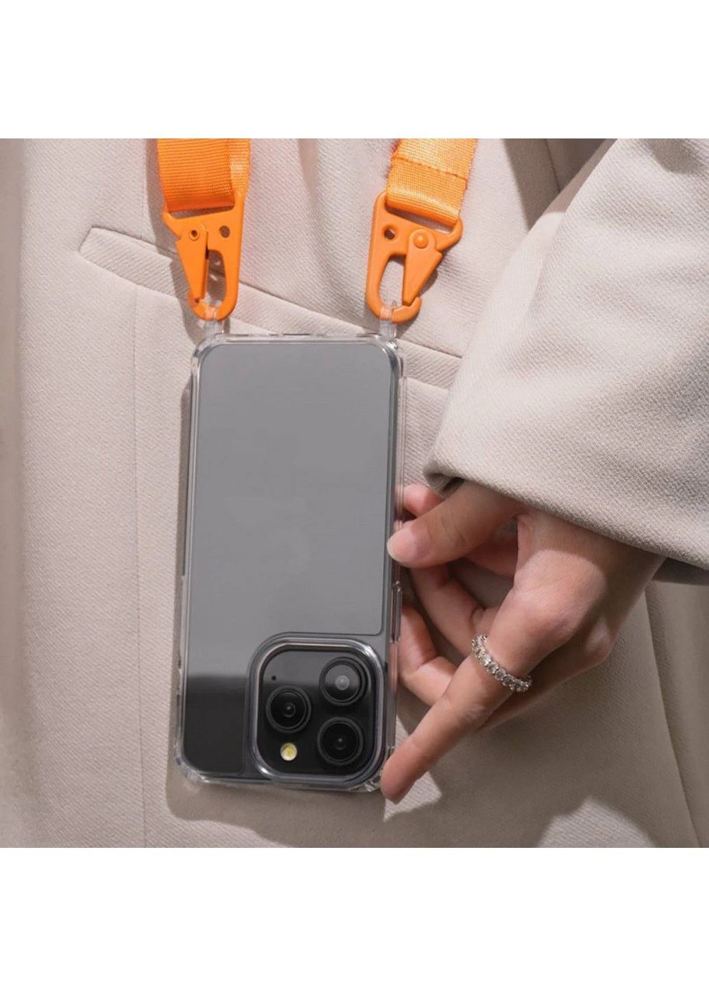 Чохол Clear Case With Strap для Iphone 11 Midnight Blue Wave (382921364)
