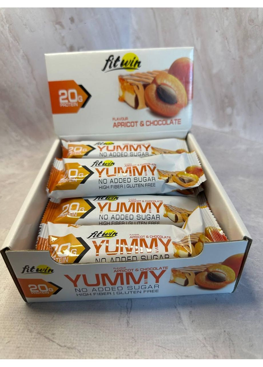 Батончик YummY FitWin абрикос и шоколад без сахара, 55 г No Brand (365820432)