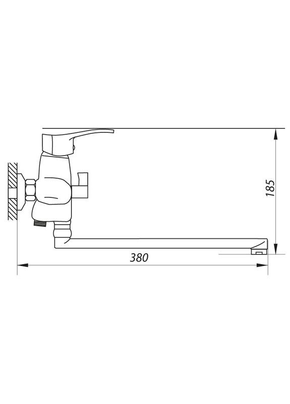 Смеситель для ванны JXD6 279 с универсальным дизайном Zerix (362493206)