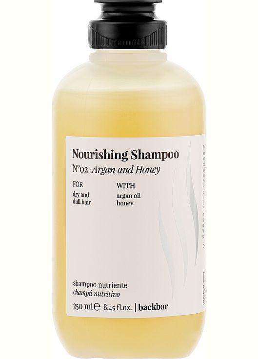 Шампунь "Арганія і мед" Back Bar No2 Nourishing Shampoo Argan and Honey 250ml (864520-132448) FarmaVita (368614404)