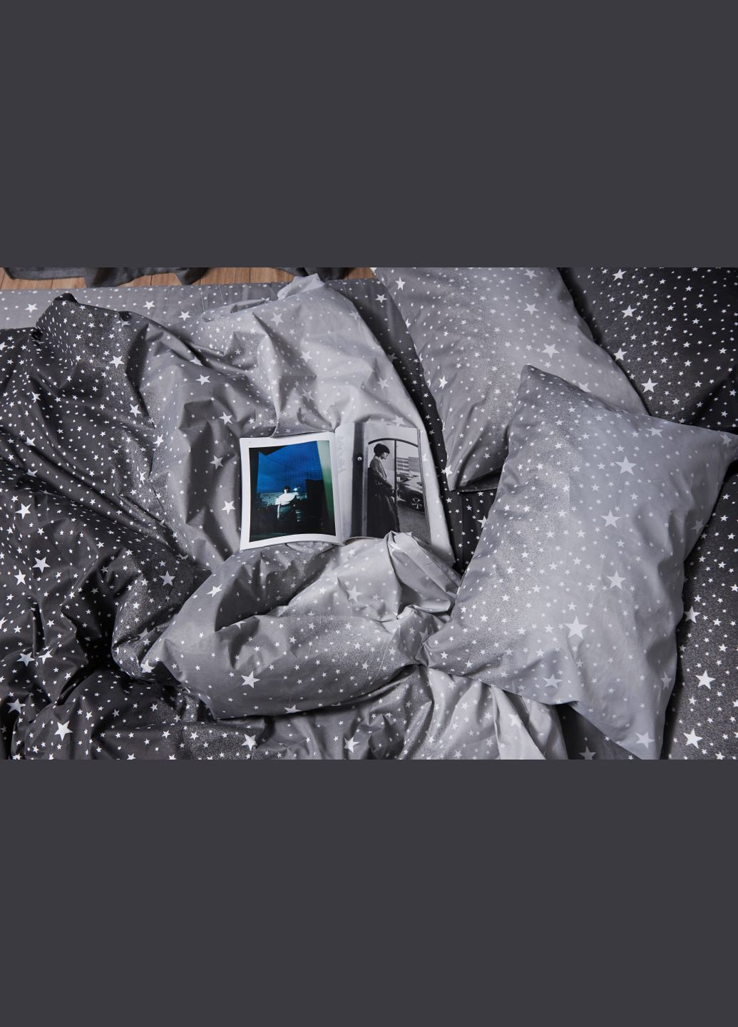 Комплект постільної білизни Микросатин Premium «» Полуторний Євро 160х220 наволочки 2х40х60 (MS-820005130) Moon&Star starry night (293147812)