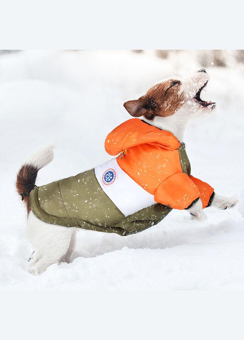 Куртка для котів вітрозахисна вологостійка Pet Style "Tagoon" Помаранчевозелена L No Brand - (323234989)