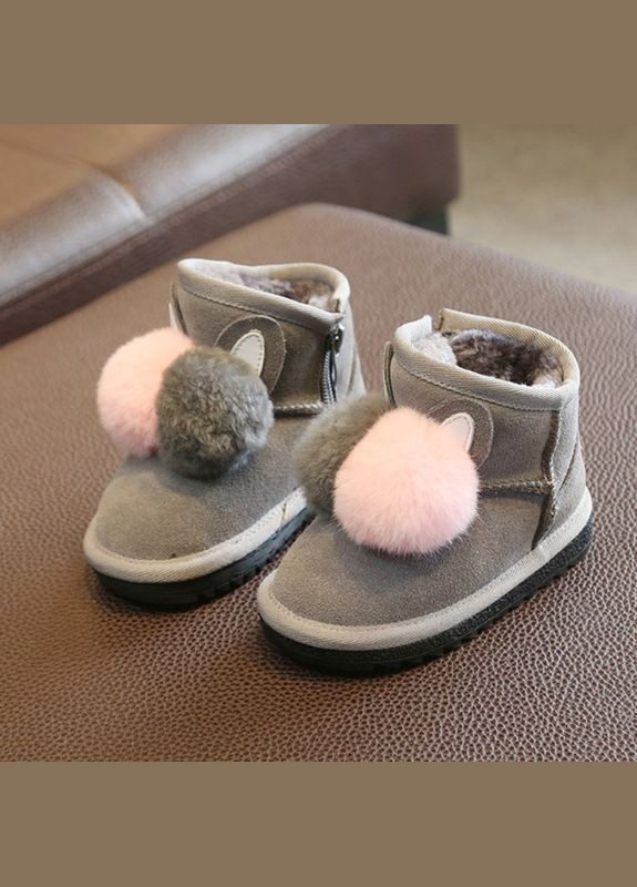 Черевики з вушками та помпонами ( 11,5см) (15164) Qoopixie (346490715)