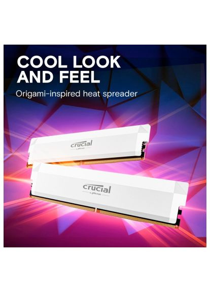 Модуль памяти для компьютера (CP16G64C38U5W) Micron DDR5 16GB 6400 MHz Pro Overclocking White (368562215)