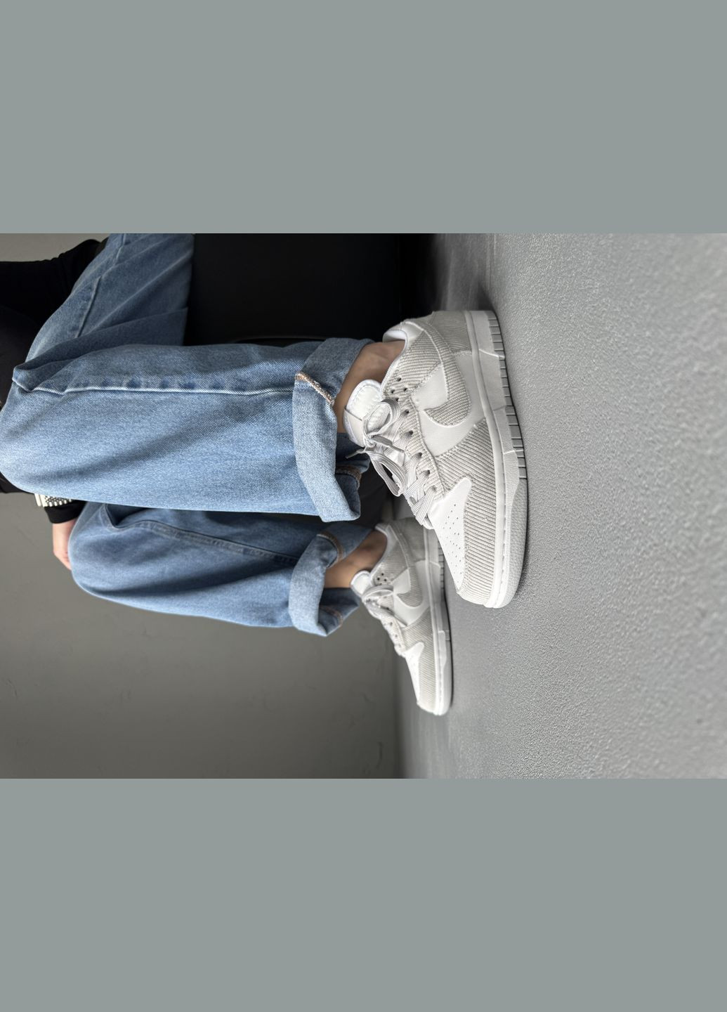 Кросівки жіночі Nike SB Dunk Low Grey White | Найк СБ Данк сірі No Brand сірі демісезони (342080208)