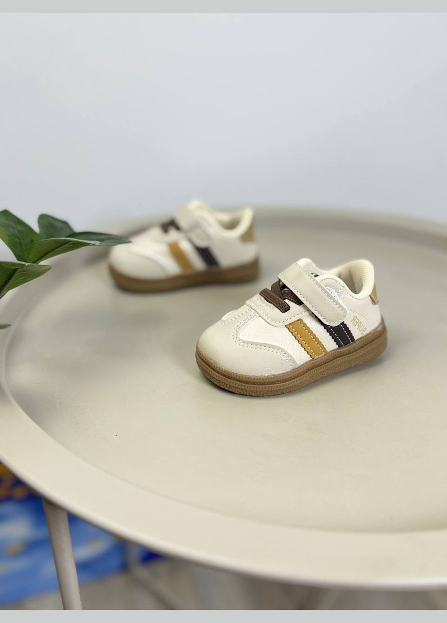 Бежеві всесезонні дитячі кросівки бежеві 1505 No Brand