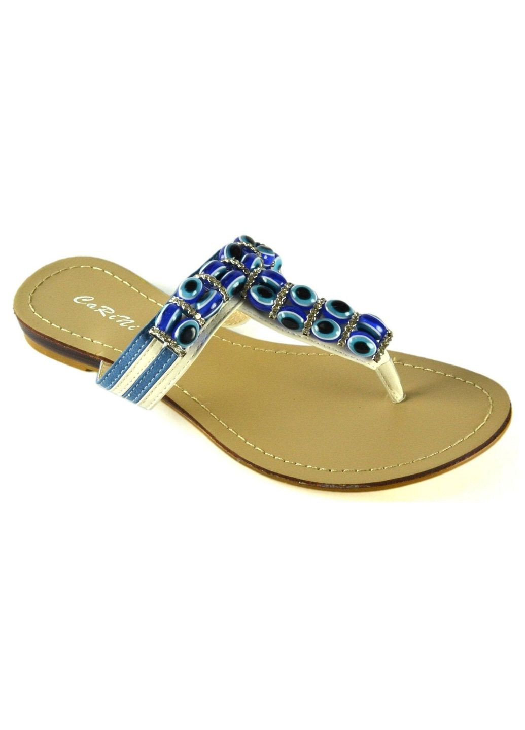 Голубые летние вьетнамки Carini