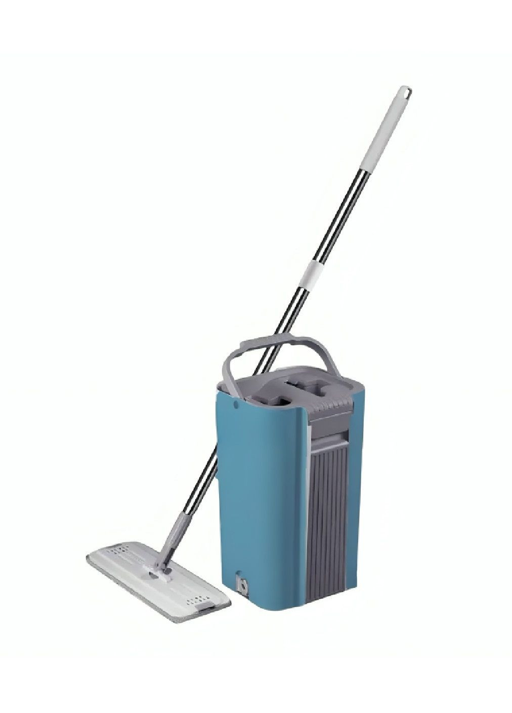 Комплект швабра лентяйка з поворотом 360° розбірне пластикове відро з віджимом на 8 літрів для прибирання (480230-Prob) Синій Unbranded (331960119)