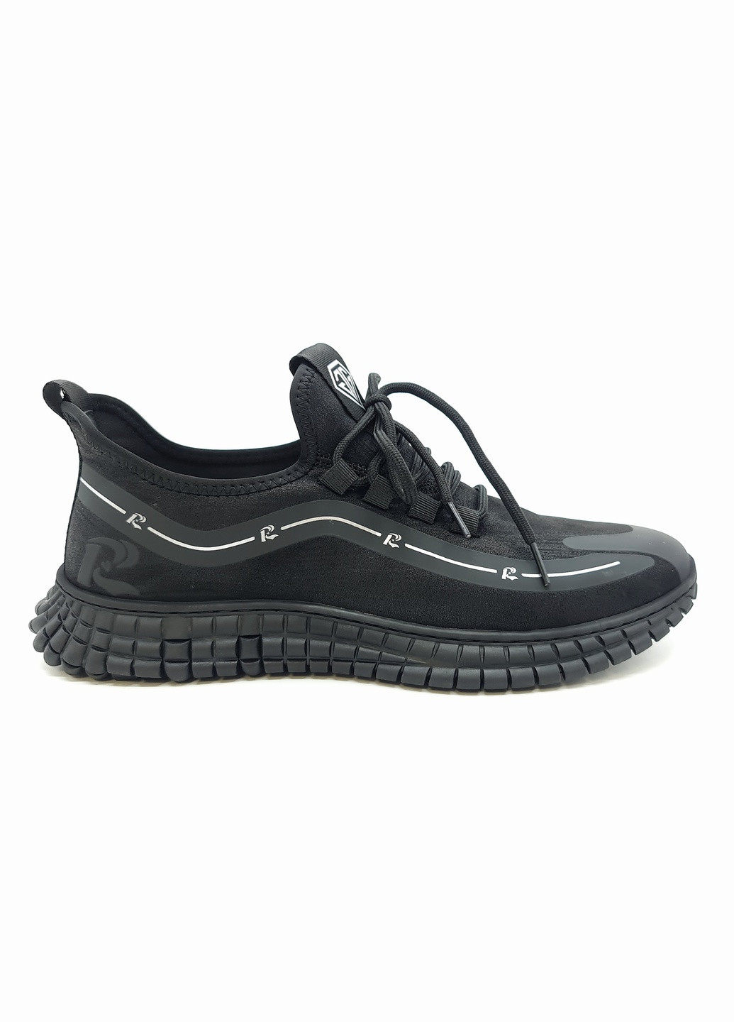 Черные всесезонные мужские кроссовки черные текстиль ya-17-1 28 см(р) Yalasou