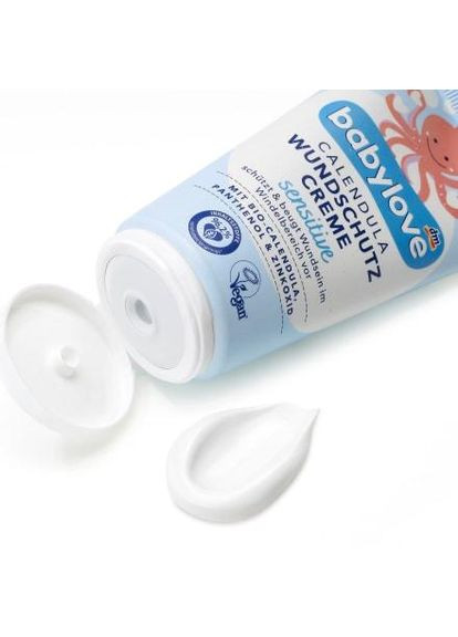 Детский защитный крем с календулой, цинком и пантенолом для чувствительной кожи Wundschutzcreme sensitive Calendula, 75 ml BabyLove (366569756)