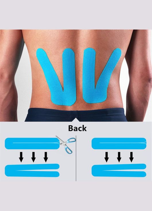 Тейп Кинезио 5 см, кинезиологическая лента Kinesiology Tape, 5 см, голубой No Brand (346048688)