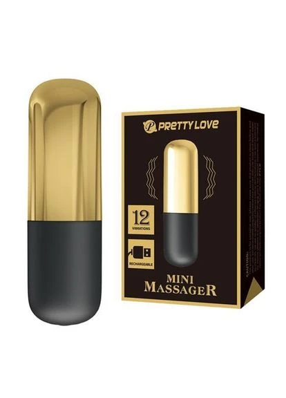 Вібратор Mini Massager Bullet Black Gold Pretty Love (383120220)