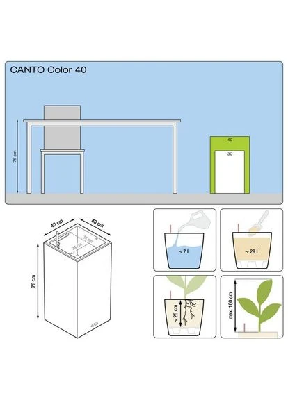 Умный вазон Canto Color Tower 40 29 л бежевый 13621 Lechuza (316616889)
