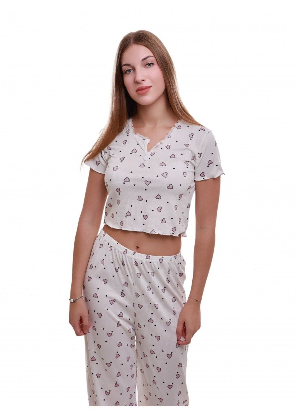 Белая женская пижама Lumo