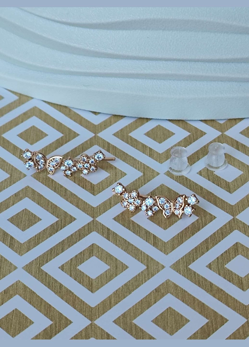 Модні сережки клаймбери під золото ксюпінг xuping позолота квіти Xuping Jewelry (336190182)