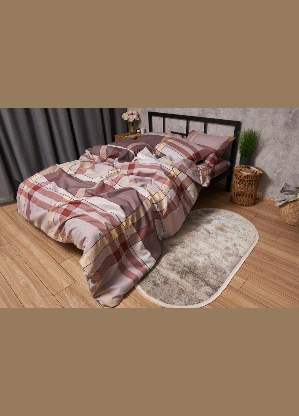 Комплект постільної білизни Микросатин Premium «» полуторний 143х210 наволочки 2х70х70 (MS-820005232) Moon&Star Moon Rock (296909826)