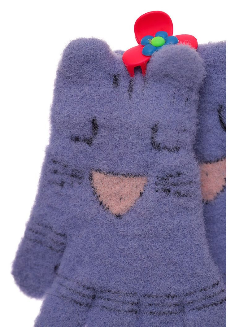 Перчатки ангоровые кошечка с ушками голубые 9м+ (51839) BABYKROHA (315721496)