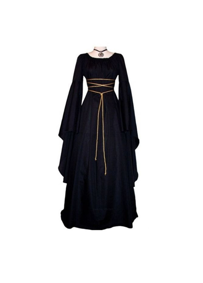 Синее атласное платье на хэллоуин ведьма виктория в средневековом стиле Beauty