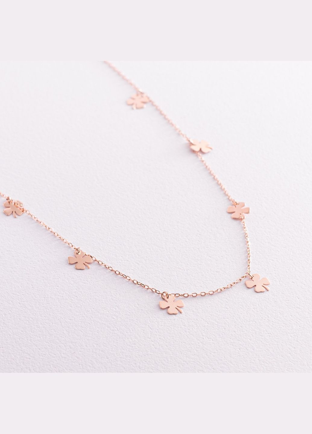 Кольє Клевер в червоному золоті кол02084 46 Oniks (264393047)