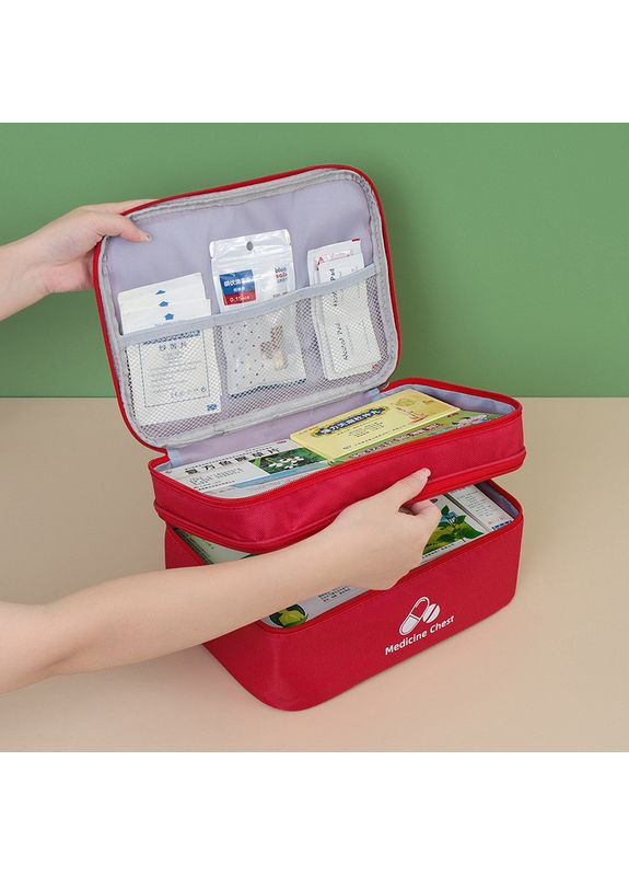 Аптечка, сумка-органайзер для медикаментів 28x20x15см Зелений ( код: IBC007MG ) Profi Care (361049429)