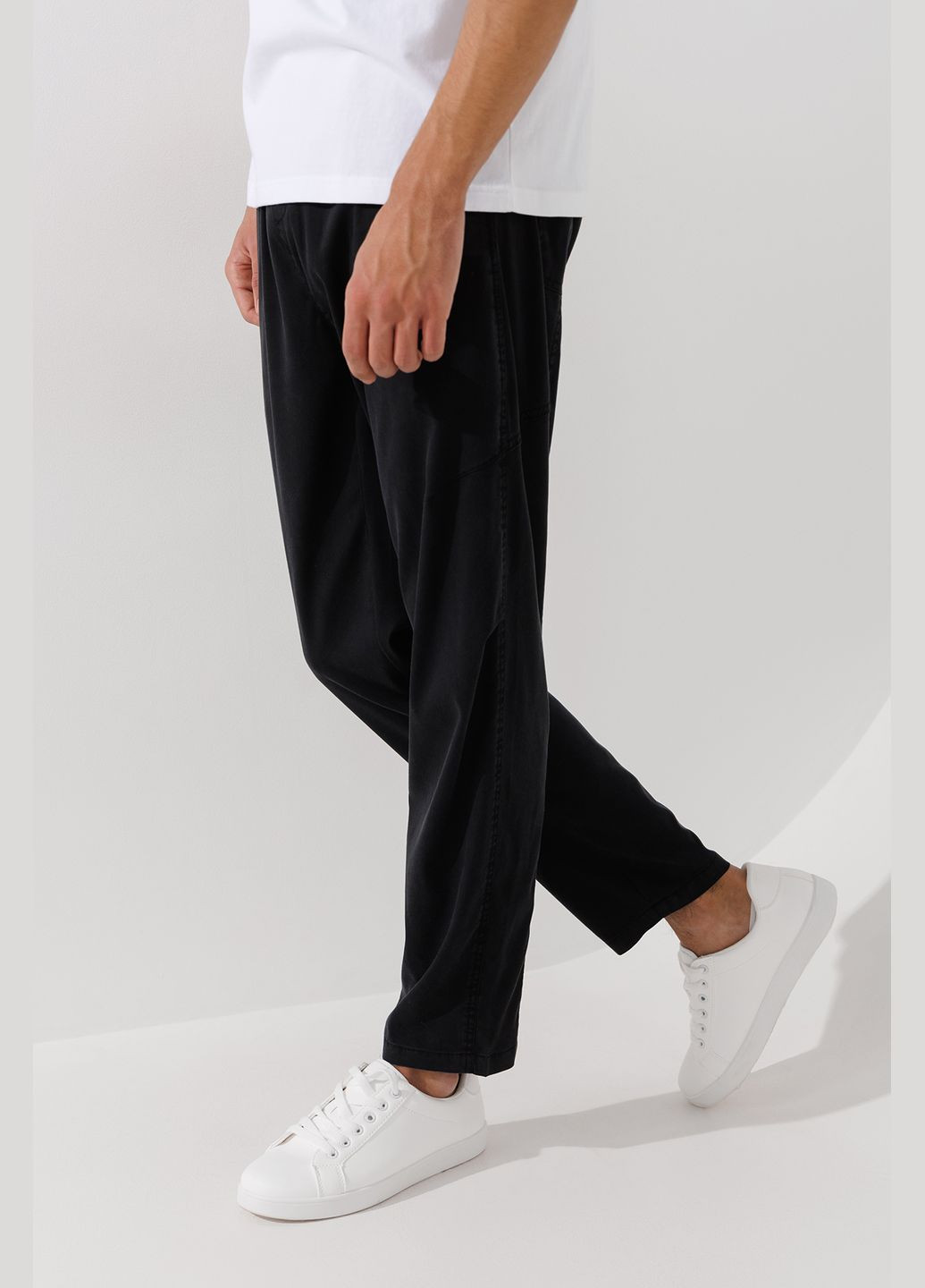 Черные кэжуал демисезонные брюки No Brand