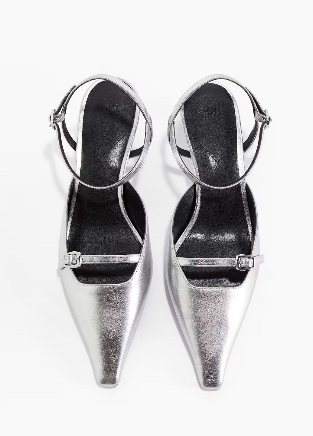 H&M Туфли срібний з штучна шкіра, швеція — демісезон (351260427)