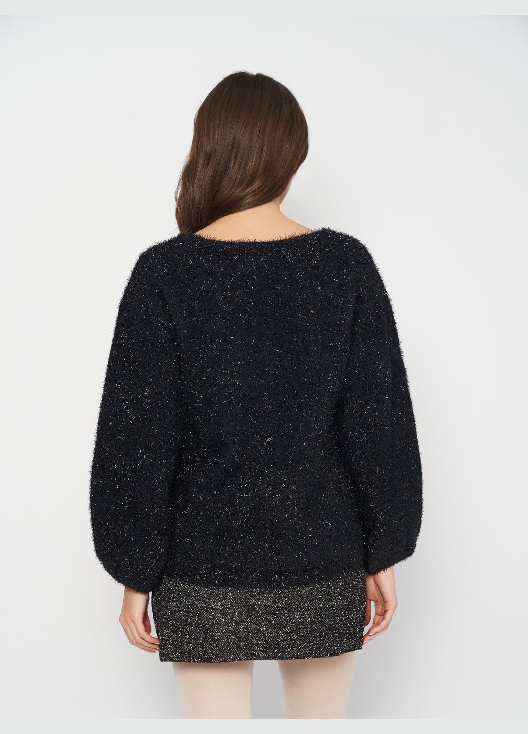 Черный зимний свитер оверсайз H&M