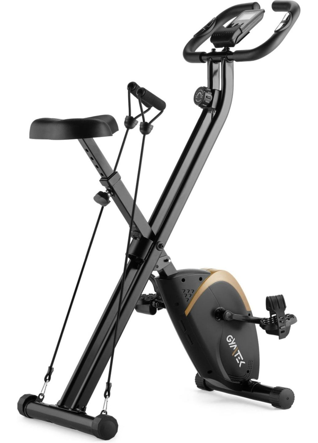 Велотренажер FX800 магнитный складной с эспандерами золотой Gymtek (361951442)