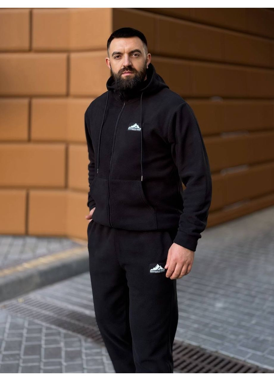 Теплий чоловічий костюм з флiсу чорного кольору 35780 Fashion (366883488)