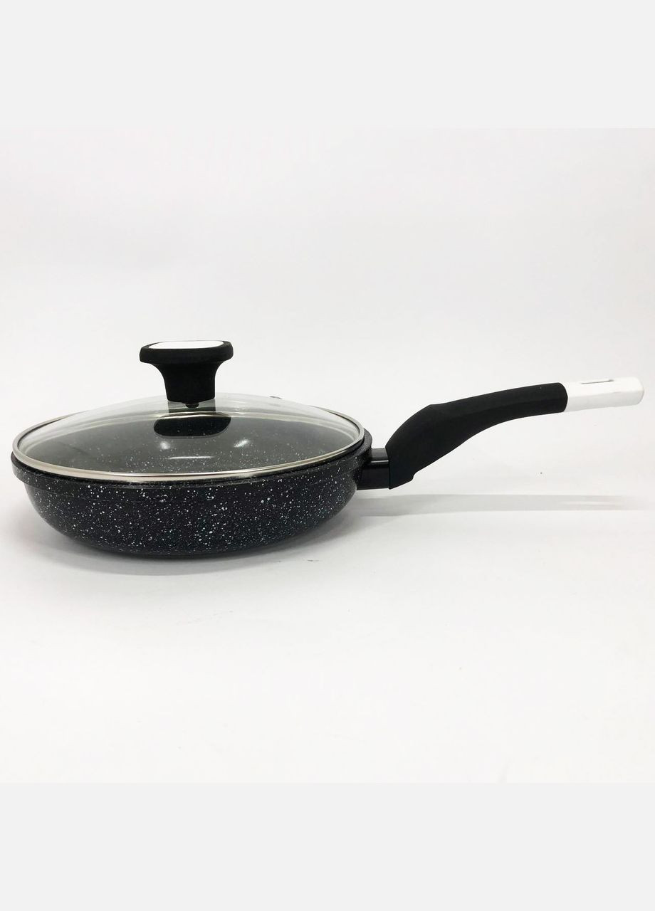 Сковорода UN-5143 20 см с крышкой с антипригарным гранитным покрытием, для всех видов плит Unique (364664779)