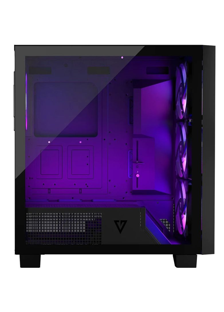 Корпус VOLCANO PERUN APEX ARGB MIDI BLACK 4x140mm fans USB 3.0x2+TYPE-C без БЖ ATX Modecom (314775179)