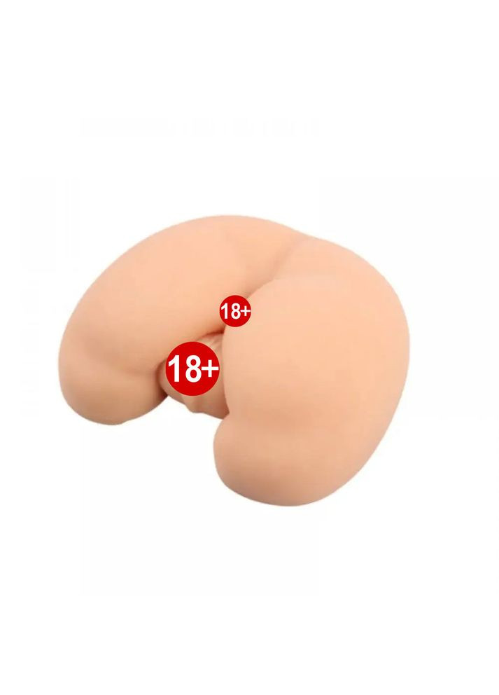 Мастурбатор полуторс реалистичный с вибрацией 2 отверстия, киберкожа, бежевый, 26 х 7.5 см Chisa (303890746)