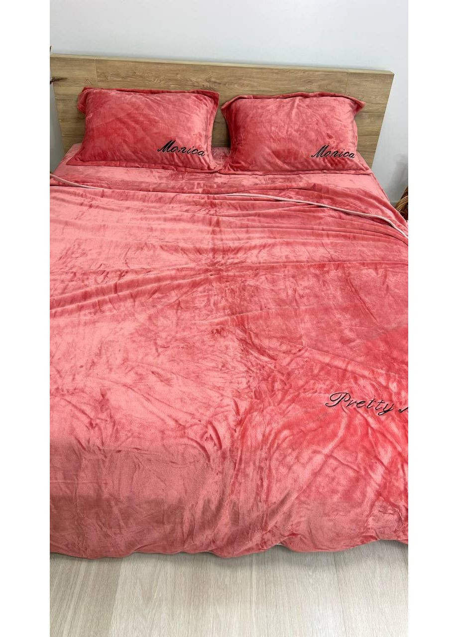 Велюровое постельное белье Моника двуспальное 180х200 Koloco (367729581)