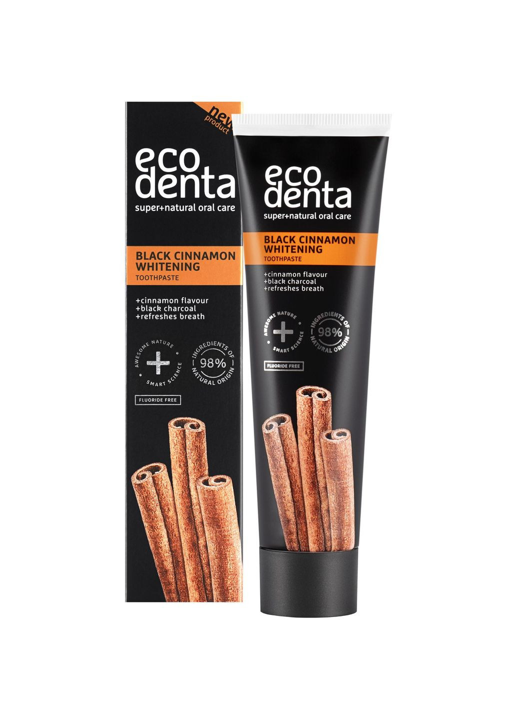 Зубна паста Expert Line чорна відбілююча з корицею, 100 мл Ecodenta 4770001007204 (331860485)