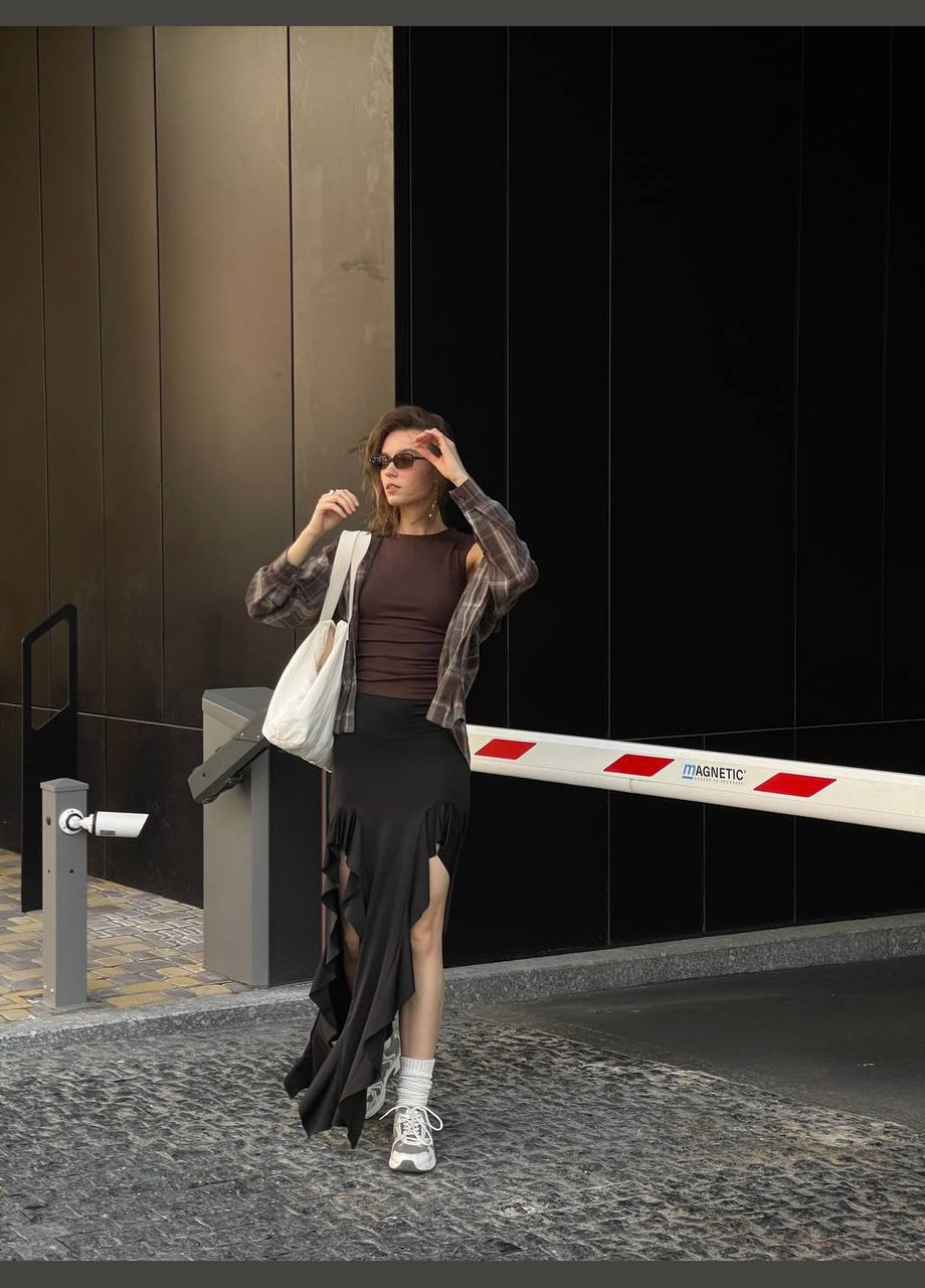 Жіноча спідниця максі з воланами No Brand (328907787)