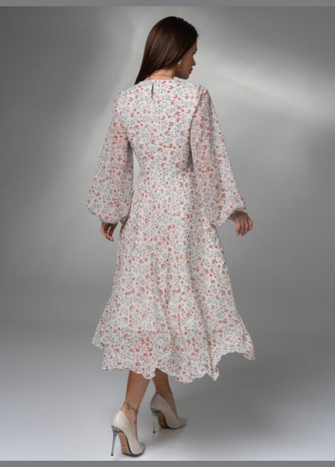 Комбінована повсякденний, вечірня класична сукня із шифону No Brand з квітковим принтом