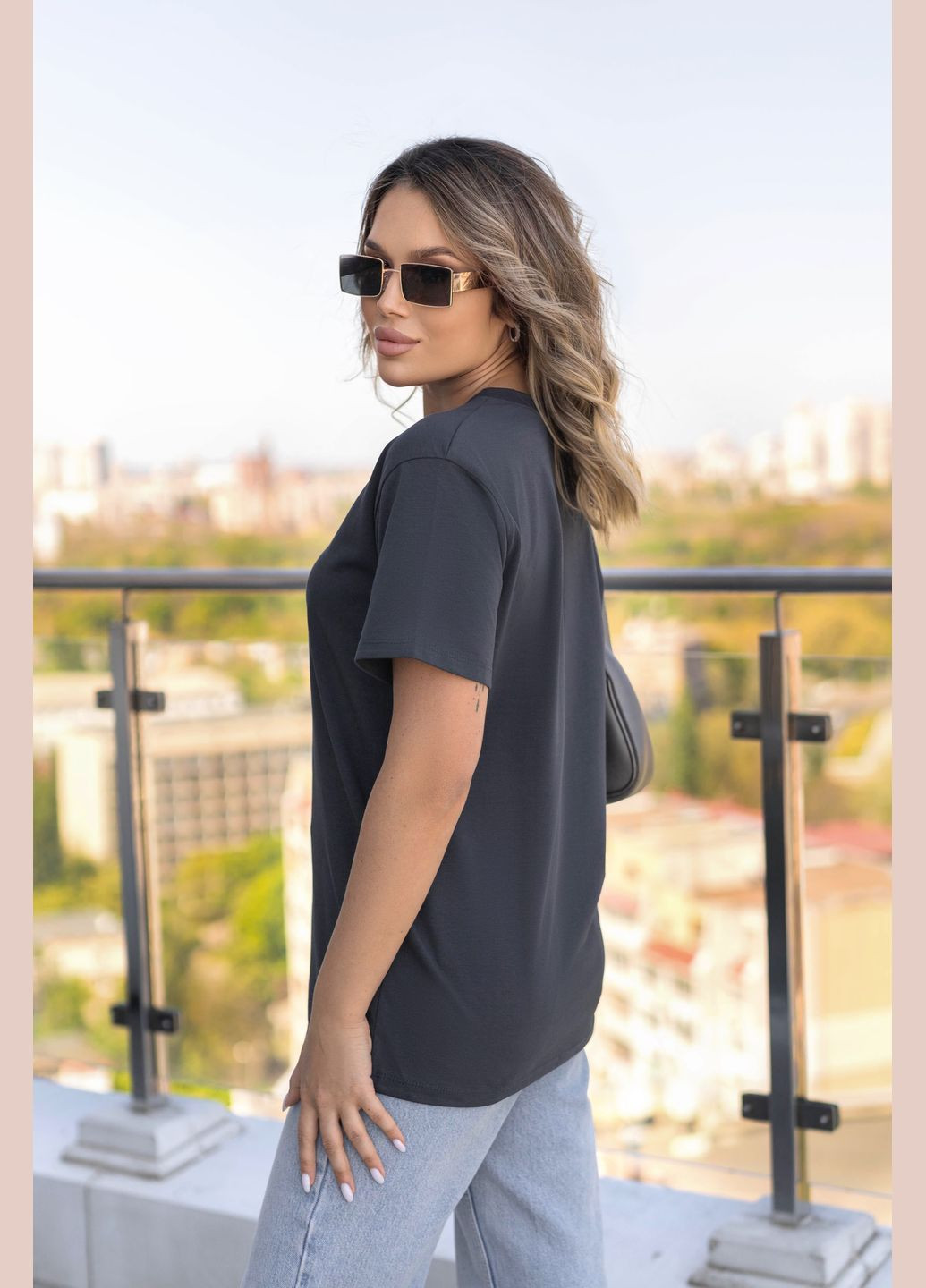 Женская футболка оверсайз с принтом Fashion Girl MIU - (338537293)