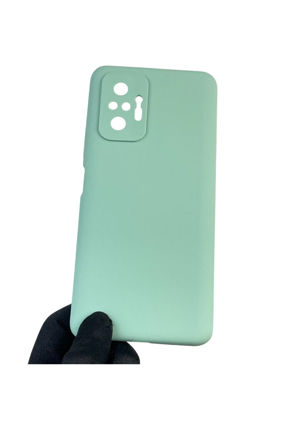Чохол для Redmi Note 10 Pro 4G силіконовий з мікрофіброю нековзний на сяомі редмі нот 10 про 4г бірюзовий Xiaomi (366387833)