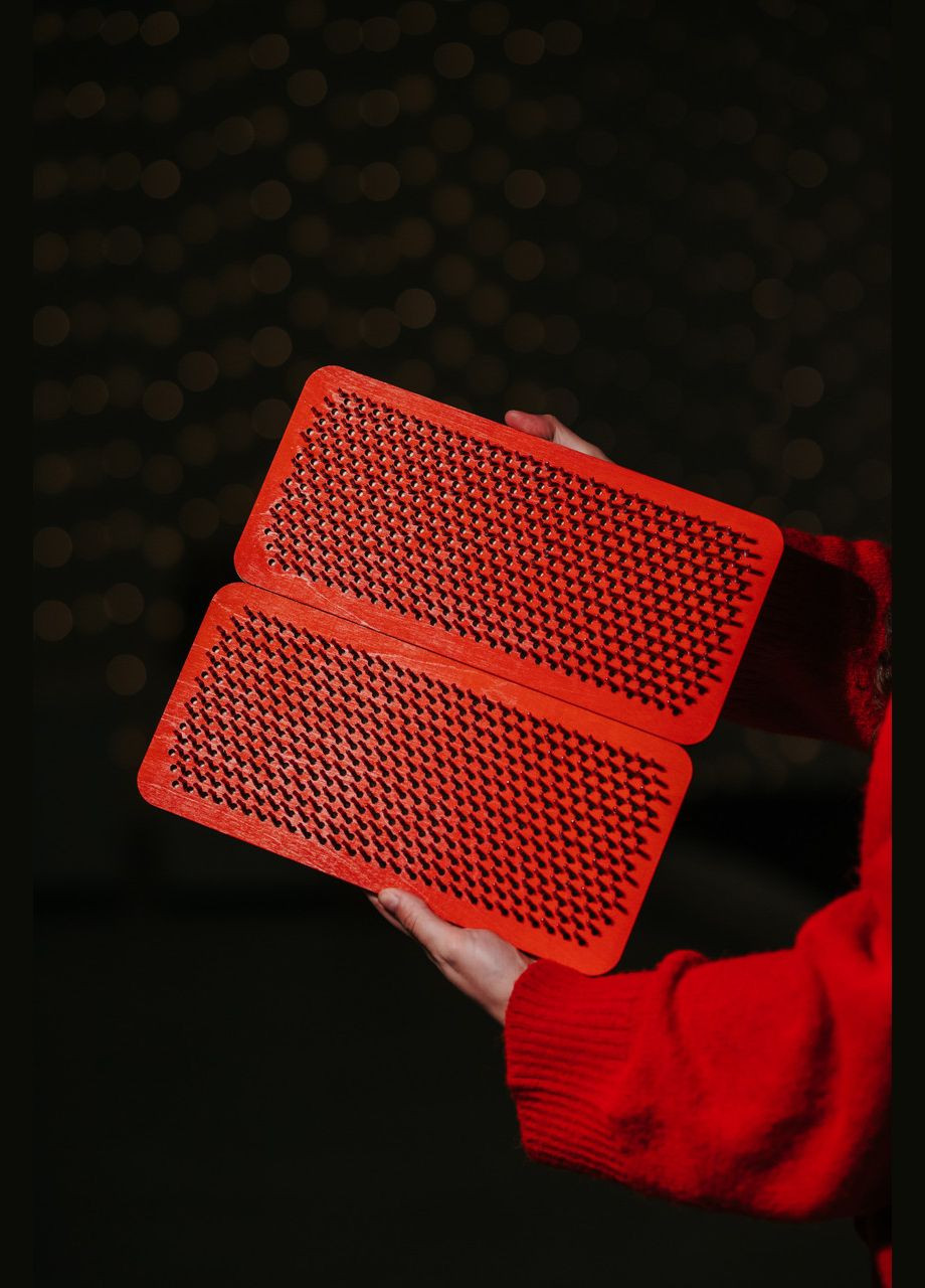 Доска садху с медными гвоздями для начинающих красная шаг 8 мм No Brand (337165494)