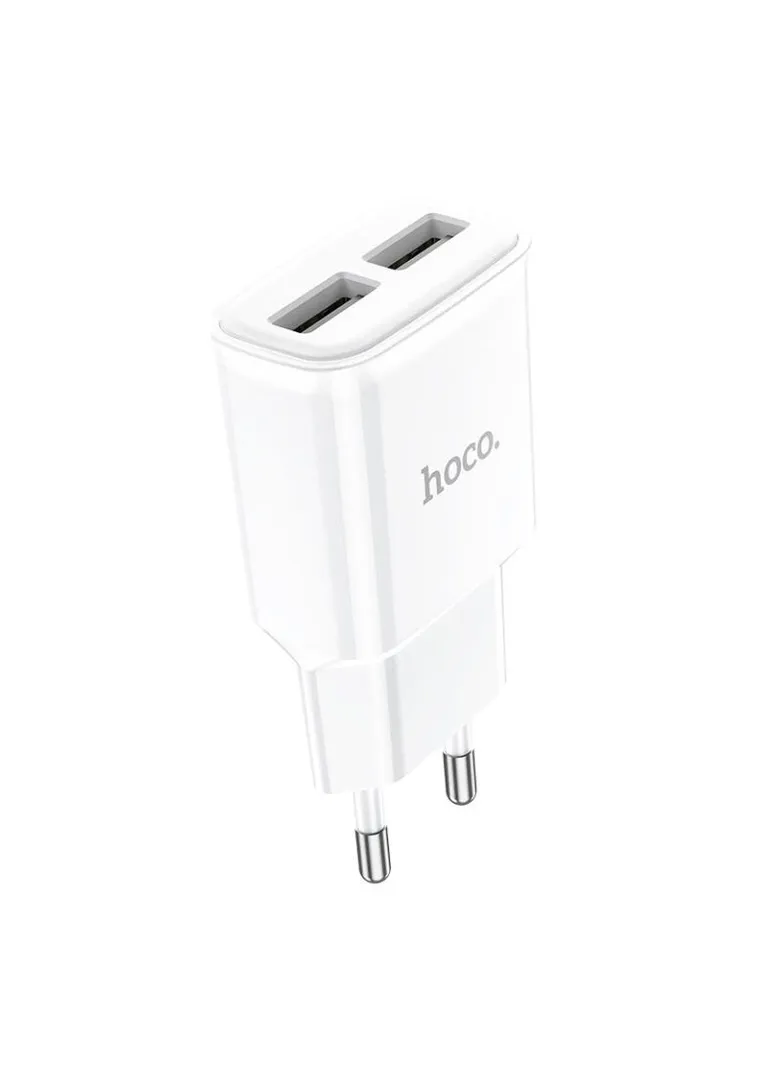 Мережевий зарядний пристрій dual port charger 12W White 001-6931474749499 Hoco C88A Star round (410200609)