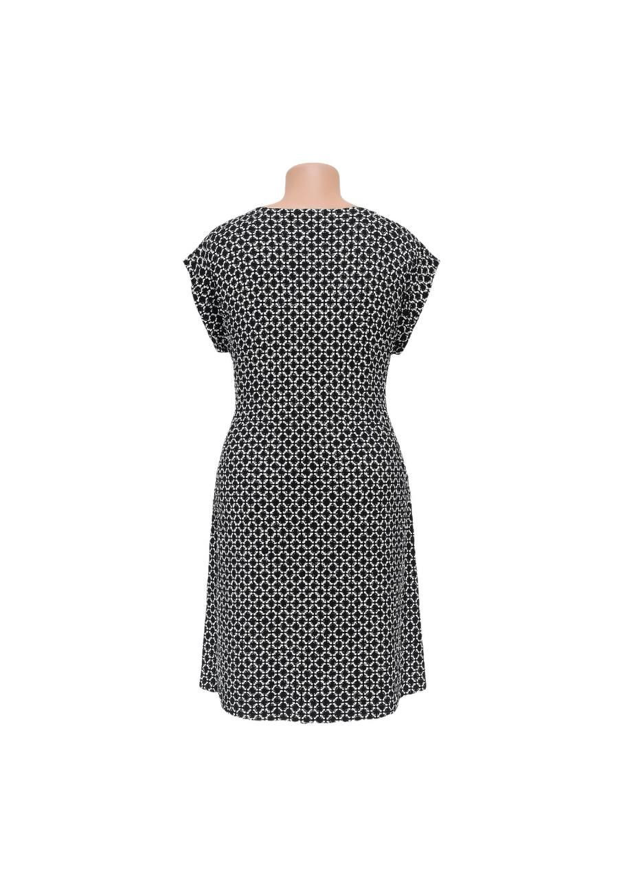 Чорно-білий повсякденний сукня чорно-білий LH з абстрактним візерунком