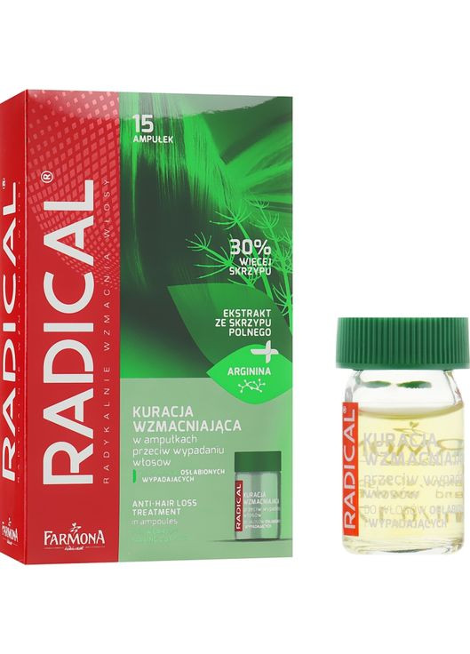 Догляд проти випадіння волосся для ослабленого волосся Radical Hair Loss 15x5ml (719786-85788) Farmona (368636539)