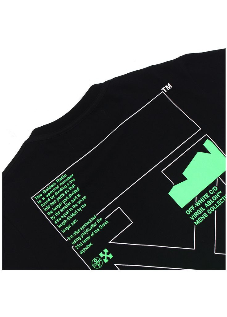Футболка чёрная Off-White Golden Ratio Black T-Shirt Unisex (356677868)