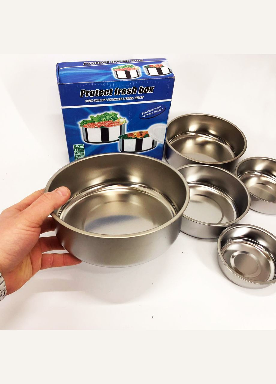 Набор пищевых контейнеров UN-1515 5 шт из нержавеющей стали Unique (364664837)