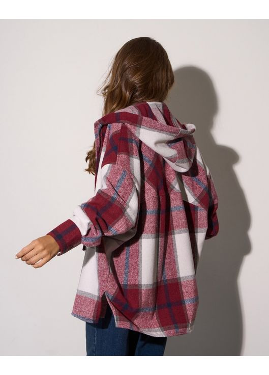 Картата сорочка із вовни з капюшоном ISSA PLUS (358068224)