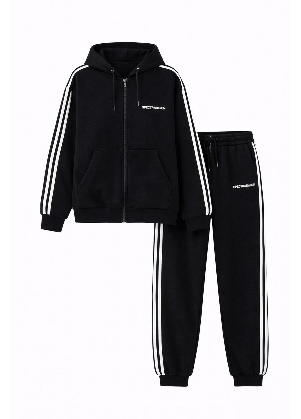 Жіночий стильний спортивний костюм у чорному кольорі No Brand (372563239)